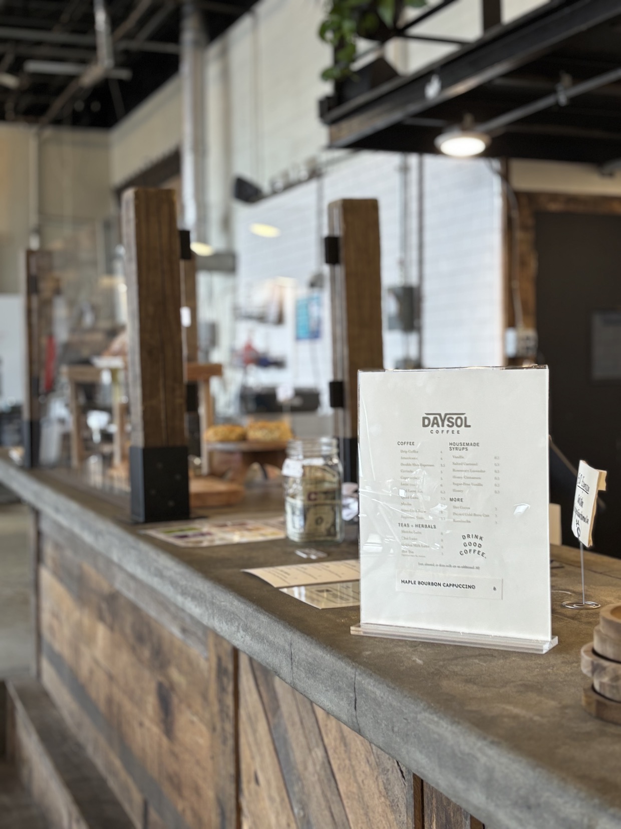 Daysol Coffee Birmingham menu