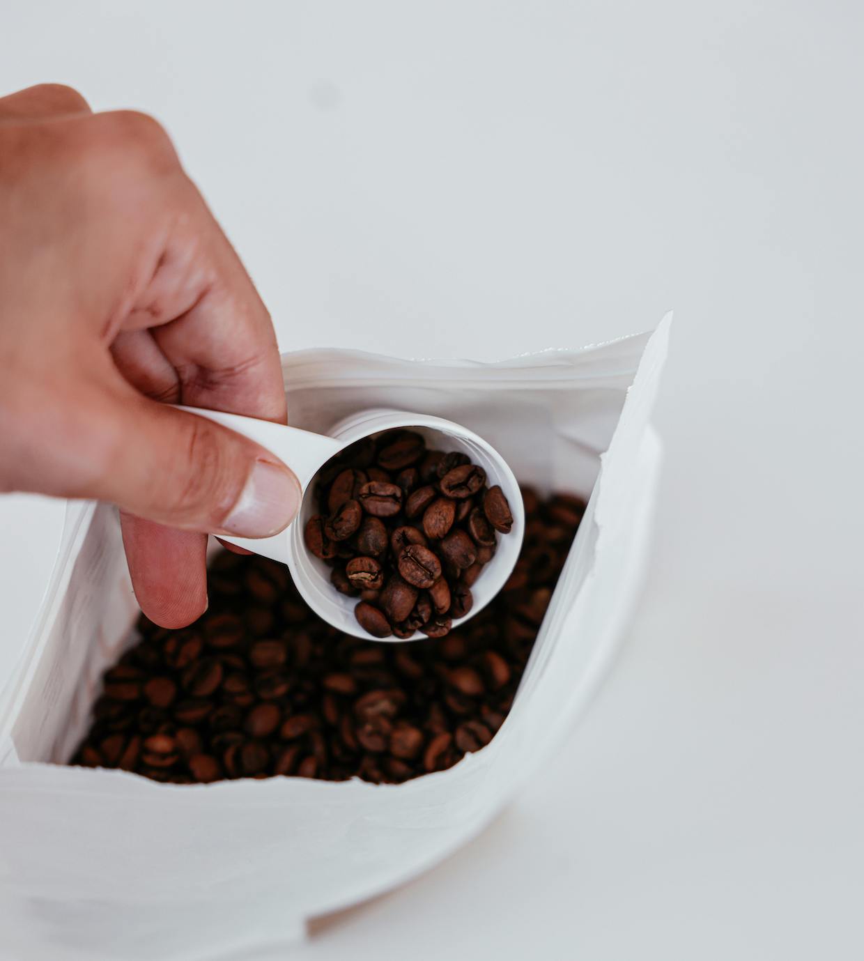roasted coffee in bag